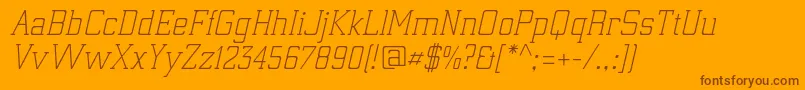 ElectrumadfexpLightoblique Font – Brown Fonts on Orange Background