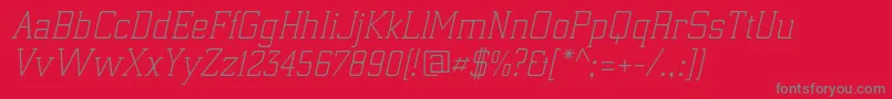 ElectrumadfexpLightoblique Font – Gray Fonts on Red Background