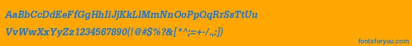 DilleniaupcРџРѕР»СѓР¶РёСЂРЅС‹Р№РљСѓСЂСЃРёРІ Font – Blue Fonts on Orange Background