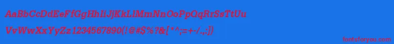 DilleniaupcРџРѕР»СѓР¶РёСЂРЅС‹Р№РљСѓСЂСЃРёРІ Font – Red Fonts on Blue Background