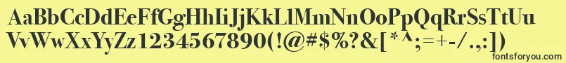 BodoniSvtytwoItcTtBold Font – Black Fonts on Yellow Background