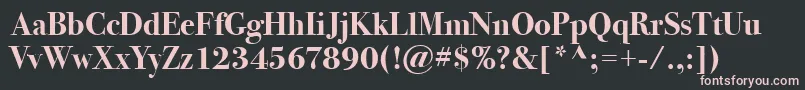 BodoniSvtytwoItcTtBold Font – Pink Fonts on Black Background