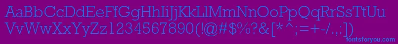 RockwellstdLight Font – Blue Fonts on Purple Background