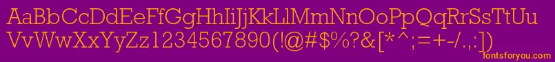 RockwellstdLight Font – Orange Fonts on Purple Background