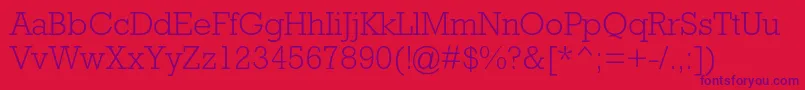 フォントRockwellstdLight – 赤い背景に紫のフォント