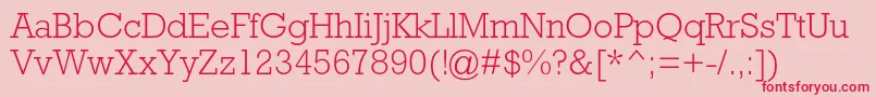 RockwellstdLight Font – Red Fonts on Pink Background