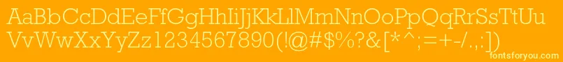 フォントRockwellstdLight – オレンジの背景に黄色の文字