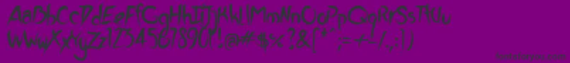 フォントBuriedK9 – 紫の背景に黒い文字