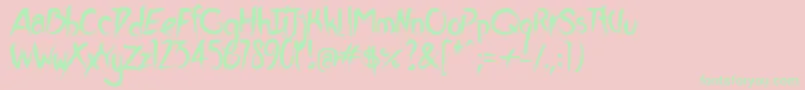 BuriedK9 Font – Green Fonts on Pink Background