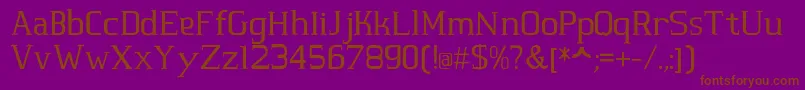 MarinhaRegular Font – Brown Fonts on Purple Background