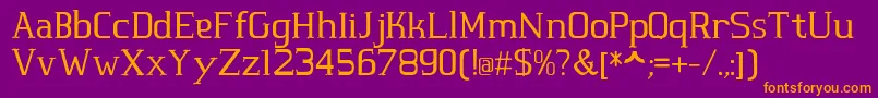 MarinhaRegular Font – Orange Fonts on Purple Background