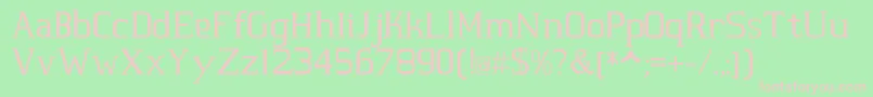 MarinhaRegular Font – Pink Fonts on Green Background