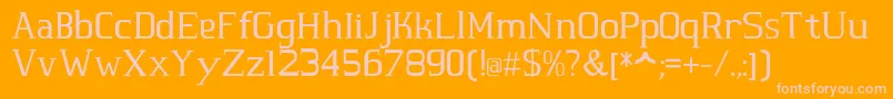 MarinhaRegular Font – Pink Fonts on Orange Background