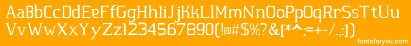 MarinhaRegular Font – White Fonts on Orange Background