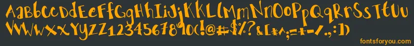 TheTruthOfAThousandLies Font – Orange Fonts on Black Background