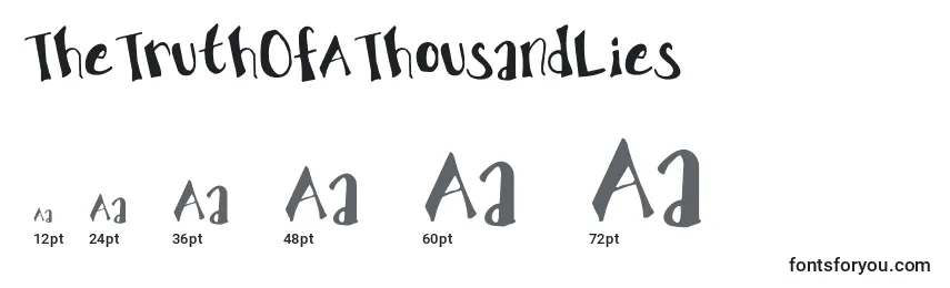 Размеры шрифта TheTruthOfAThousandLies