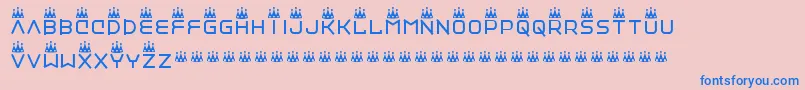 Vinylrepairkit Font – Blue Fonts on Pink Background