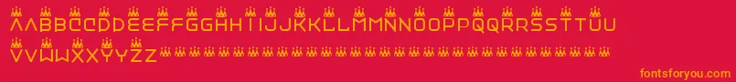 Vinylrepairkit Font – Orange Fonts on Red Background