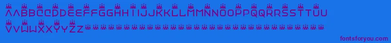 Vinylrepairkit-Schriftart – Violette Schriften auf blauem Hintergrund