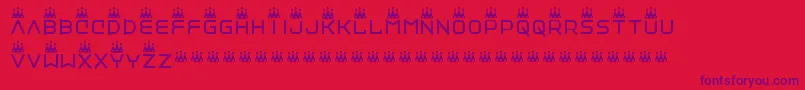 Vinylrepairkit-Schriftart – Violette Schriften auf rotem Hintergrund