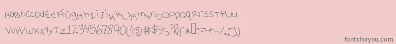 フォントKelissathin – ピンクの背景に灰色の文字