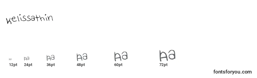 Размеры шрифта Kelissathin