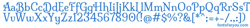 MilongaRegular Font – Blue Fonts on White Background