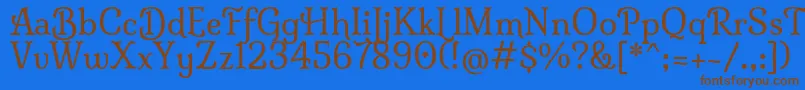 MilongaRegular Font – Brown Fonts on Blue Background