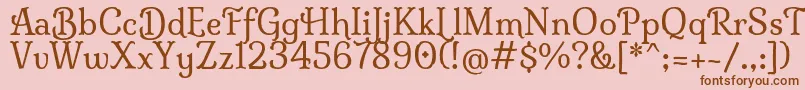 MilongaRegular Font – Brown Fonts on Pink Background