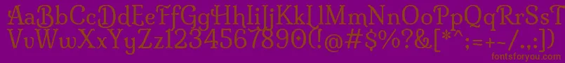 MilongaRegular Font – Brown Fonts on Purple Background