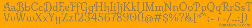 MilongaRegular Font – Gray Fonts on Orange Background