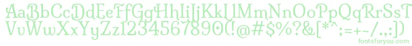 MilongaRegular Font – Green Fonts on White Background