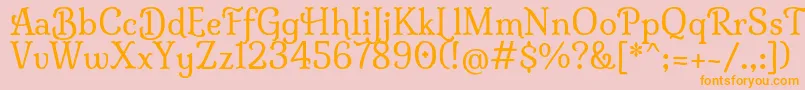 MilongaRegular Font – Orange Fonts on Pink Background