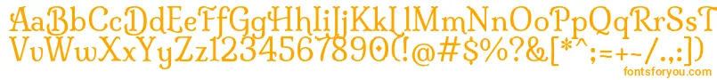 MilongaRegular Font – Orange Fonts on White Background