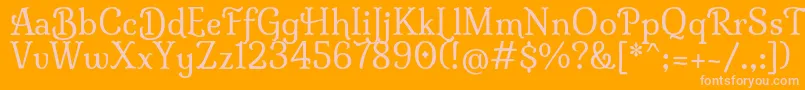 MilongaRegular Font – Pink Fonts on Orange Background