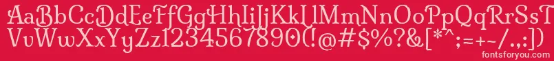 MilongaRegular Font – Pink Fonts on Red Background