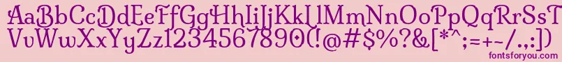MilongaRegular Font – Purple Fonts on Pink Background