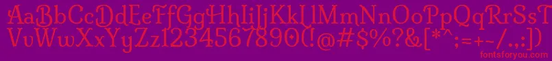 MilongaRegular Font – Red Fonts on Purple Background