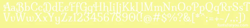 MilongaRegular Font – White Fonts on Yellow Background