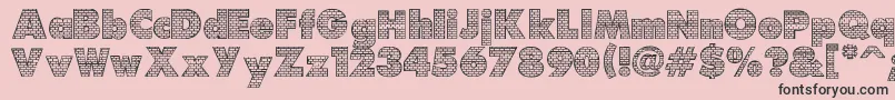 Brick-Schriftart – Schwarze Schriften auf rosa Hintergrund