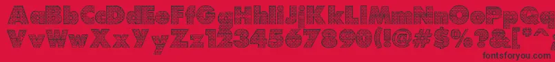 Brick Font – Black Fonts on Red Background