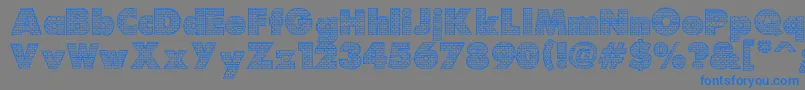 Police Brick – polices bleues sur fond gris