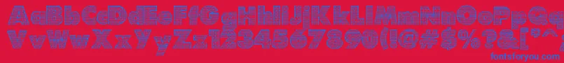 Brick Font – Blue Fonts on Red Background