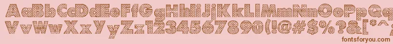 フォントBrick – ピンクの背景に茶色のフォント
