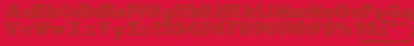 Weitere Informationen zur Brick-Schriftart Brick-Schriftart – Braune Schriften auf rotem Hintergrund