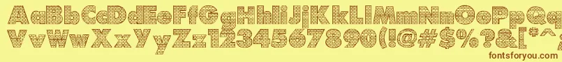 More about Brick Font Brick Font – Brown Fonts on Yellow Background