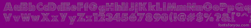 Brick Font – Gray Fonts on Purple Background