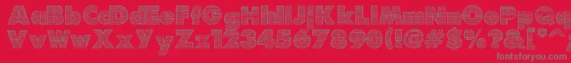 Brick Font – Gray Fonts on Red Background