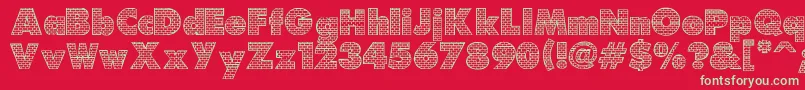 Brick Font – Green Fonts on Red Background