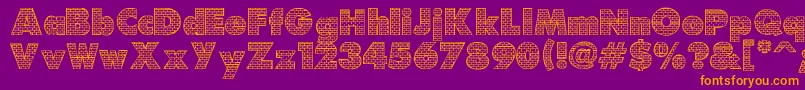 Weitere Informationen zur Brick-Schriftart Brick-Schriftart – Orangefarbene Schriften auf violettem Hintergrund